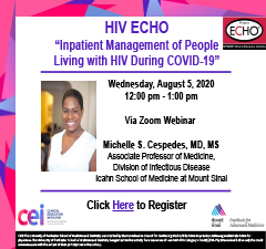 CEI HIV ECHO: Inpatient Management of People Living with HIV During COVID-19